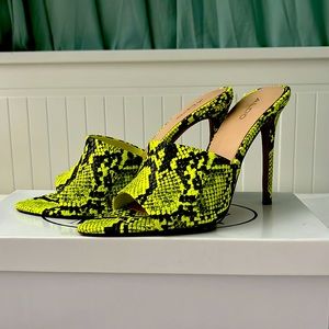 ALDO Neon Snake Mules
